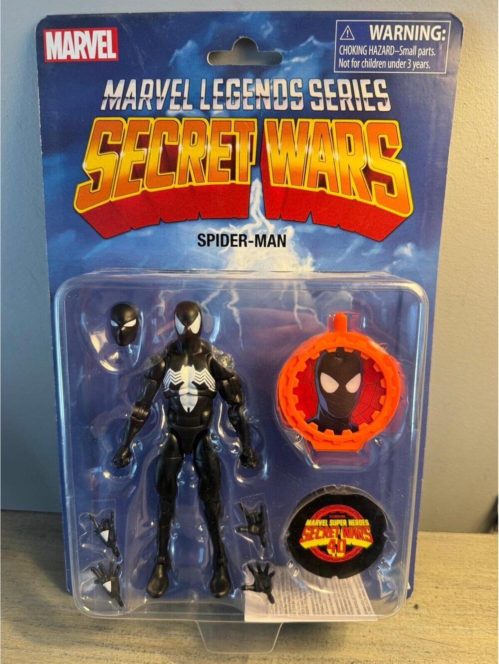 Marvel Legends Secret Wars Spider-Man Black Suit Symbiote 40th Anniversary Hasbr